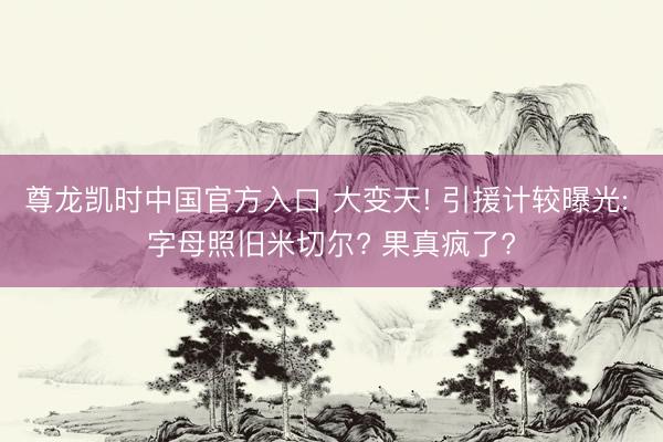 尊龙凯时中国官方入口 大变天! 引援计较曝光: 字母照旧米切尔? 果真疯了?