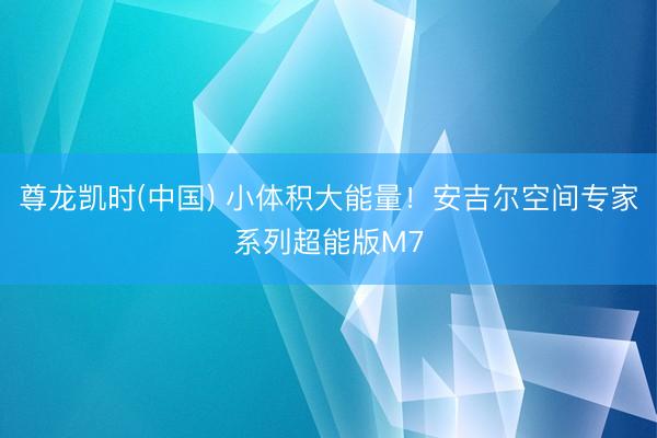 尊龙凯时(中国) 小体积大能量！安吉尔空间专家系列超能版M7
